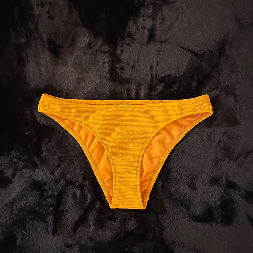 Topshop Orange Crinkle Bikini Bottom